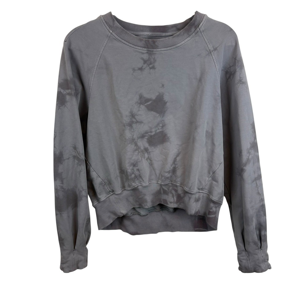 Lululemon Gray Tie Dye Cropped Sweatshirt Size S/M?
